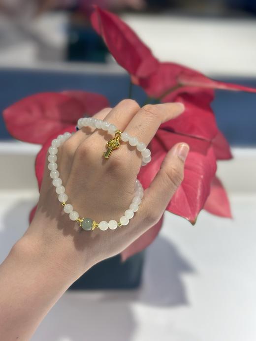 【非质量问题不退，谢谢理解】小鱼推荐 天然和田玉古风手串 6mm新中式叠戴 商品图3