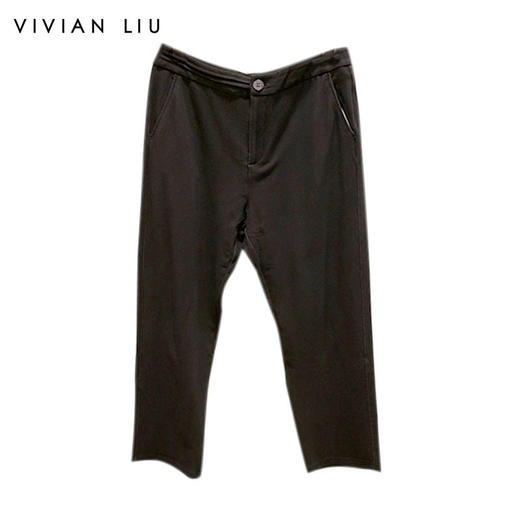VIVIAN LIU薇薇安刘R2437501夏女装新款斜插兜拉链直筒长裤 商品图0