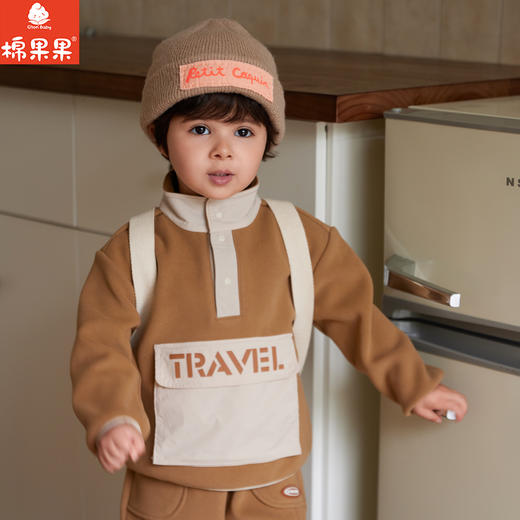 棉果果专柜同款冬季新品男童双面绒防风夹克卫衣M412180424626 商品图0