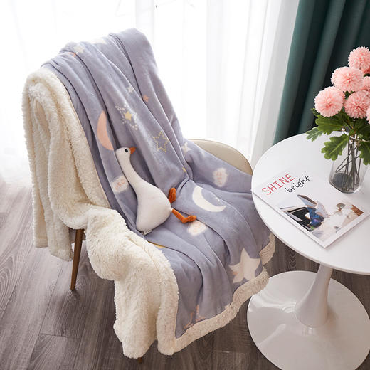 【品牌直发】加倍生活  棋盘格羊羔绒毛毯 牛奶绒羊羔绒复合加厚盖毯 网红爆款 商品图12