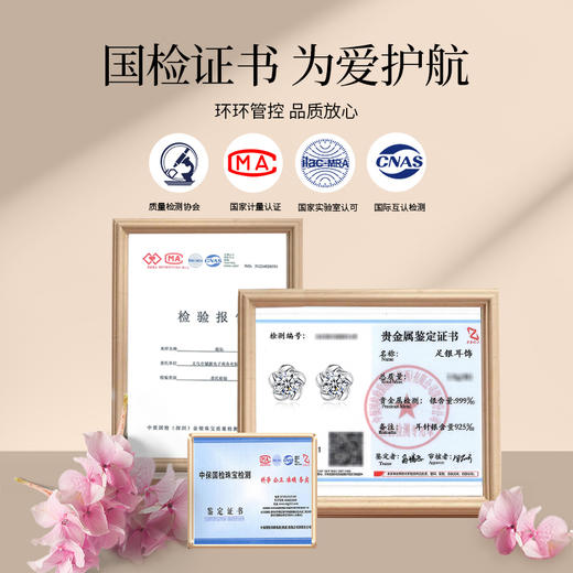 Winy999足银兰心花耳钉轻奢小众精致耳饰送女友生日礼物 商品图3