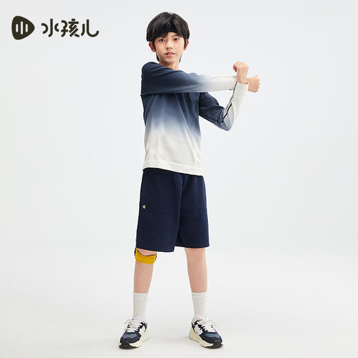 水孩儿童装2024秋冬新款女童打底衫男童针织衫中大童上衣渐变色 商品图1