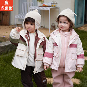 棉果果专柜同款冬季新品女童两件套拼色百搭羽绒服M422102924551