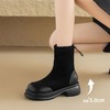 ZHR则则简约厚底增高圆头弹力短靴靴子2024新款百搭时尚复古女鞋 商品缩略图2