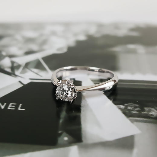 【天然正品】周生生（全爱钻系列）PT900铂金时尚经典款0.32克拉钻石戒指D-VS1-3EX11号（戒圈可改）女士现售价：3680！211024TJ12 商品图3