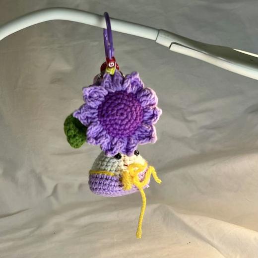 手工钩织 紫色小花粽子 商品图0