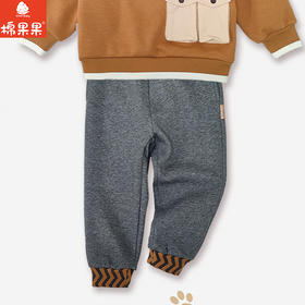 棉果果专柜同款冬季新品男童针织复合绒加绒长裤M412200424637