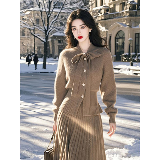 奢姿2024年冬季新款大码女装优雅气质套装胖妹妹温柔风休闲两件套9844969155 商品图0