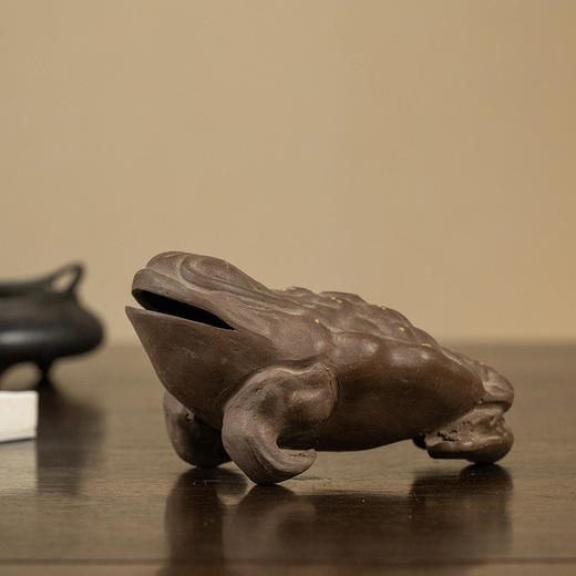清 紫砂金蟾摆件 商品图0
