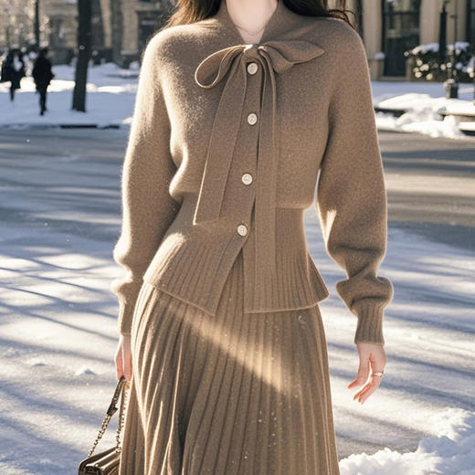 奢姿2024年冬季新款大码女装优雅气质套装胖妹妹温柔风休闲两件套9844969155 商品图4