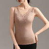 X4D2825-CYS磨毛保暖背心女带胸垫一体秋冬2024新款修身无痕内搭防寒打底衫女 商品缩略图1