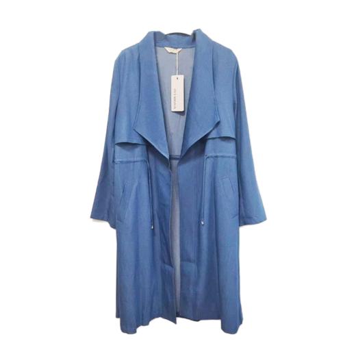 VIVIAN LIU R2423101春女装新款时尚翻领收腰长款风衣 商品图4