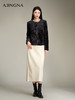 【商场同款】阿菁娜2024冬季新款经典小香风箱型丝绒短外套A29D107027 商品缩略图0