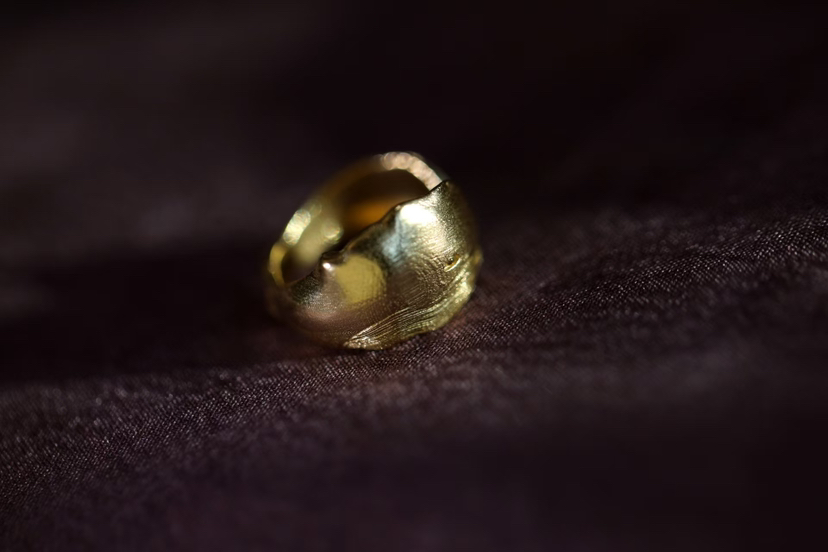 抽象感与手工感 | 鲸鱼戒指耳骨夹两用