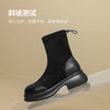 ZHR则则简约厚底增高圆头弹力短靴靴子2024新款百搭时尚复古女鞋 商品缩略图3