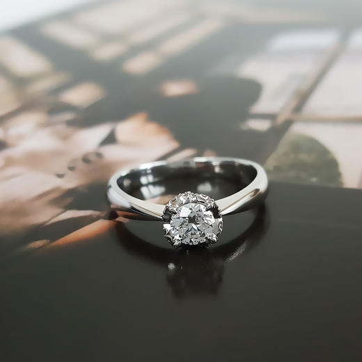 【天然正品】周生生（全爱钻系列）PT900铂金时尚经典款0.32克拉钻石戒指D-VS1-3EX11号（戒圈可改）女士现售价：3680！211024TJ12 商品图4