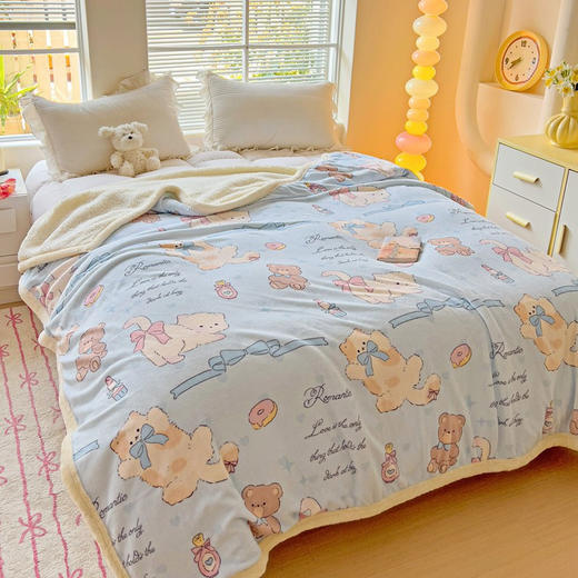 山姆同款爆款🔥蓝色猫咪酱毛毯 商品图3