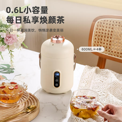 【能煮擅炖！随享鲜滋味】办公室小型电加热烧水炖煮自热花茶奶养生壶家用多功能迷你锅，一键焖炖煮，乐享三餐不重样。ry 商品图0