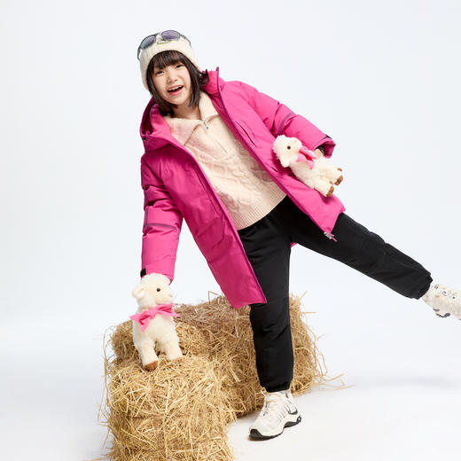 【极寒-15~-5℃】女童户外滑雪中长款羽绒外套冬季新款安奈儿童装实体店同款AG445841 商品图5