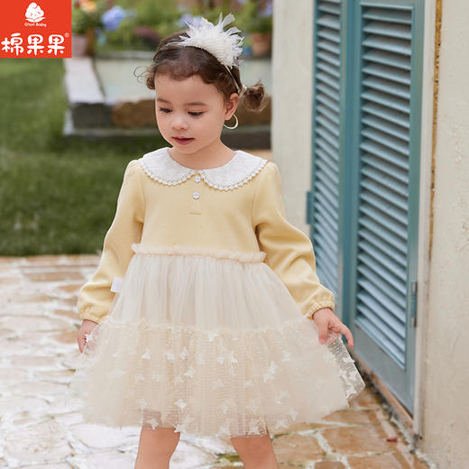棉果果专柜同款冬季新品女童网纱连衣裙M422700424609 商品图0