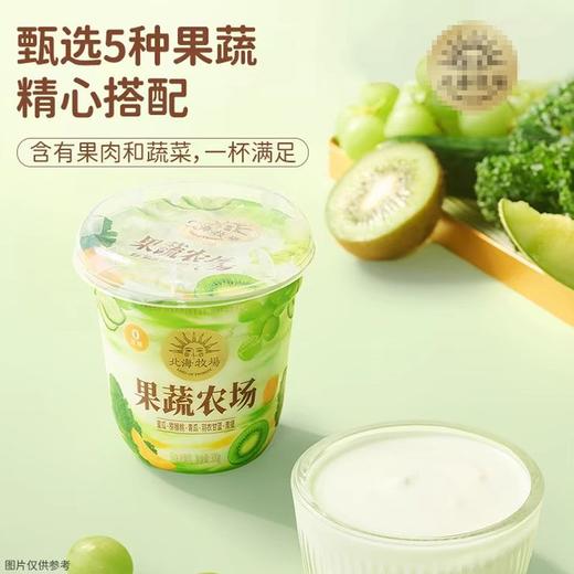 北海牧场 蜜瓜猕猴桃青瓜羽衣甘蓝青提风味发酵乳 300g/杯 商品图2