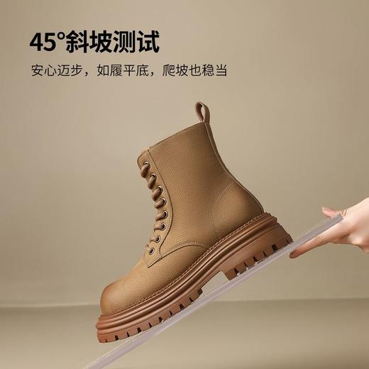 ZHR则则加绒增高马丁靴ins百搭女靴短靴2024秋冬款耐磨防滑工装靴 商品图6