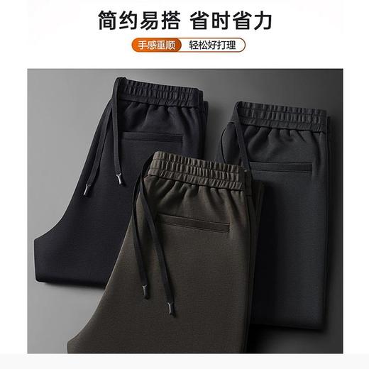 圣得西2024秋冬新款休闲运动裤宽松松紧腰棉质舒适加厚保暖长裤 商品图2