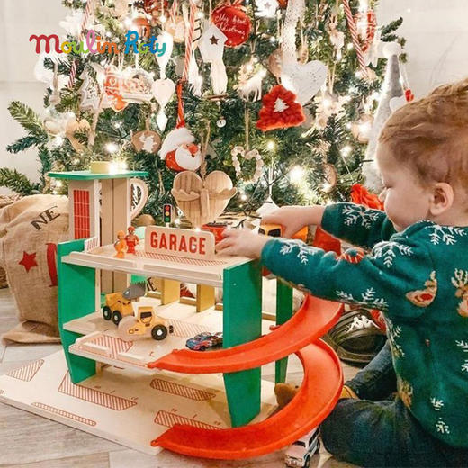 Moulin Roty 小货车 积木 益智木玩 适合3岁+ 木质益智 缤纷城市系列 法国品牌-725733 商品图11