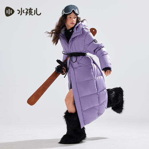 水孩儿童装冬季新款儿童加长款羽绒服男童克轻蓄热外套女童三防纯色鸭绒服 商品图8