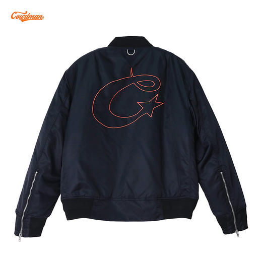 COURTMAN野球帝 美式复古星标logo飞行员夹克嘻哈宽松棒球服外套 商品图6