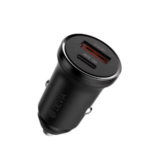 迪沃 充电器 车充双口 30W usb-c + usb-a - 黑色 商品图0
