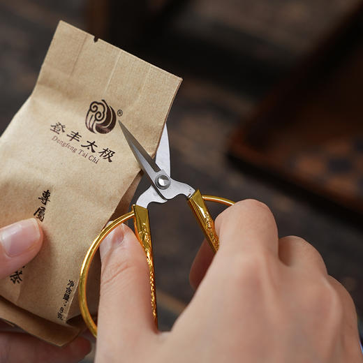 暗香疏影/龙凤茶剪 中式复古迷你茶艺剪家用小剪刀茶叶茶道零配件带流苏 商品图3