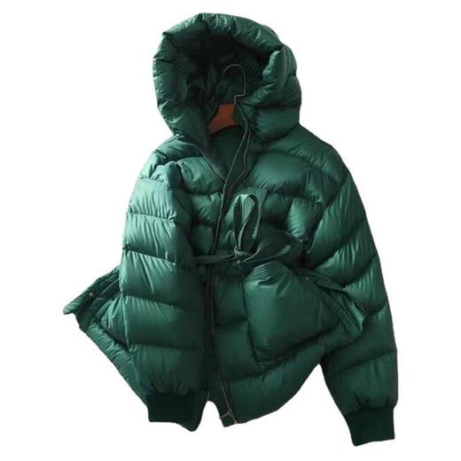 拒绝臃肿收腰轻薄！2024 高端鹅绒服！连帽女款面包服女装95白鹅绒羽绒服！ 商品图4