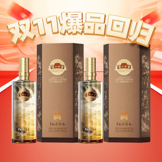 【双11爆品回归】泸州老窖 千脉长河·礼 浓香型 52度 500ml*2瓶 商品图0