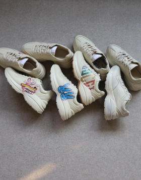 嗖 一大拨儿 哈！情侣段 咕子的 意产纳帕牛皮+绵羊皮 小厚底 老爹鞋