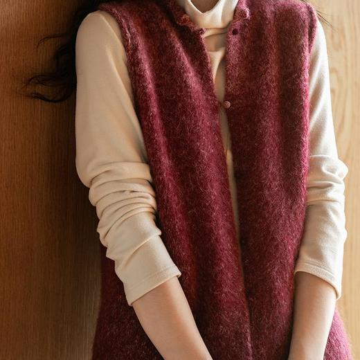 牧衣游原创 渐变色澳毛混纺马夹女新款细腻柔软百搭毛织马甲 言朔 商品图3