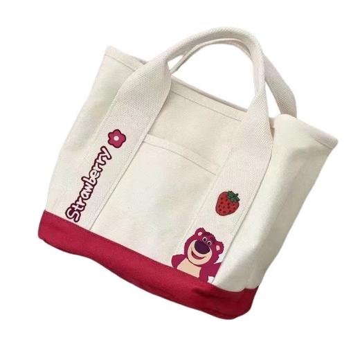 「19.9到手！三款可选」新款潮流时尚女包 少女心ins可爱小熊刺绣手提包大容量单肩包箱包 商品图4