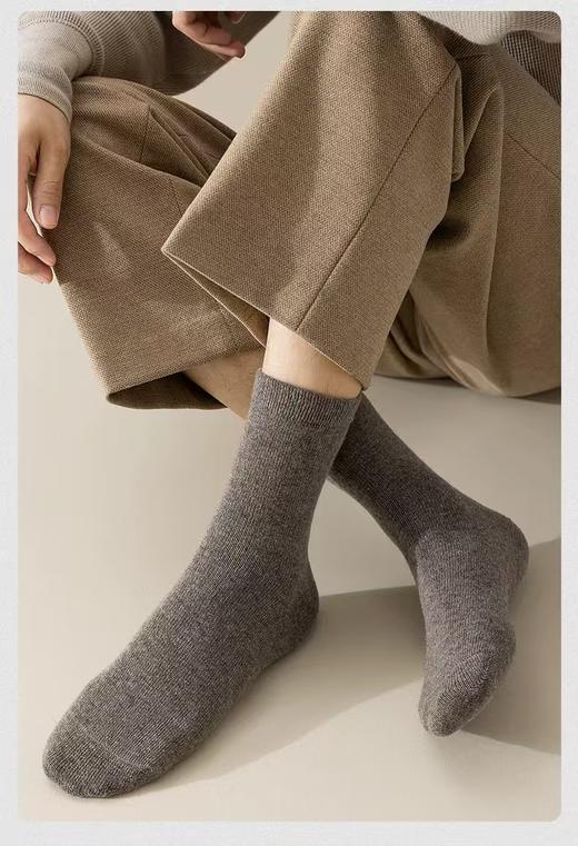 【内衣特推】CK袜子 NAIGAI羊毛袜子男秋冬保暖加厚中筒羊毛袜8089 商品图3