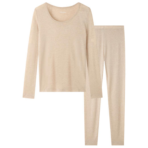 【罗纹天丝羊毛】SCHIESSER德国舒雅女士螺纹羊毛大圆领保暖套装30/23827W 商品图4