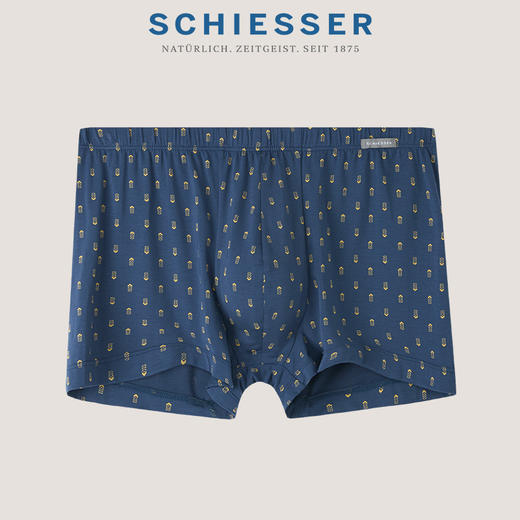 【印花莫代尔】SCHIESSER德国舒雅男士印花莫代尔平角小裤（单条装）39/23479T 商品图0