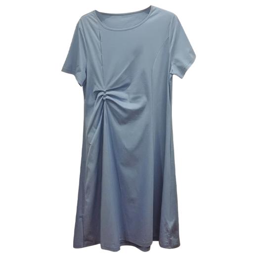 VIVIAN LIU薇薇安刘D2437402夏女装新款圆领腰部捏褶短袖连衣裙 商品图4