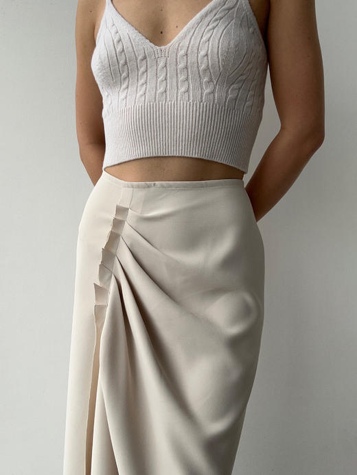 SIJIA｜褶皱立体裁剪半裙 [ 黑AW2430 / 白AW2431 ] 商品图10