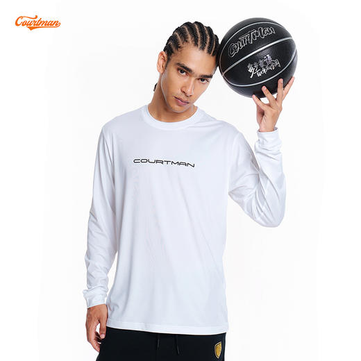 COURTMAN野球帝 后背星标投篮长袖T恤宽松投篮服运动跑步健身上衣 商品图1