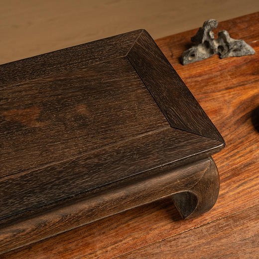 清中期 红木束腰马蹄腿脚踏 商品图2