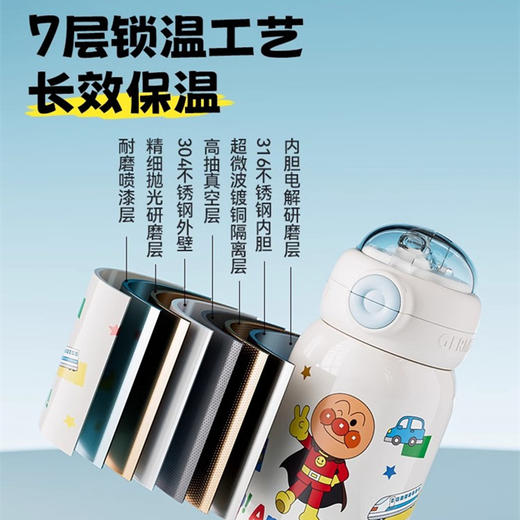 格沵GERM冬季儿童保温杯学生上学专用水杯吸管杯（部分款式默认瓶底微瑕，无原包装，介意慎拍！） 商品图13