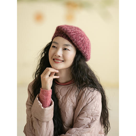 牧衣游原创 兔绒羊毛混织毛织帽子保暖 满一芳【不支持会员折】 商品图0