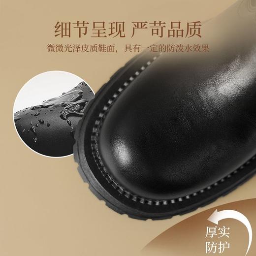 ZHR加绒长筒靴女2024新款冬季欧美风叠穿骑士靴保暖ins高筒瘦瘦靴 商品图3