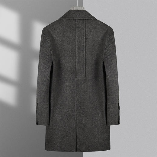 【新款DAB】大依优型大码男装羊毛呢双面呢大衣大衣外套手工呢子中长款胖子休闲男士 商品图10