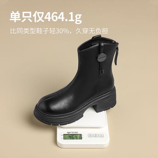 ZHR废土风加绒短靴女2024新款高级感ins叠穿时装靴子百搭轻便女靴 商品图3