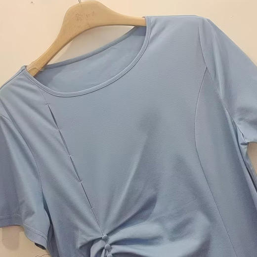 VIVIAN LIU薇薇安刘D2437402夏女装新款圆领腰部捏褶短袖连衣裙 商品图2